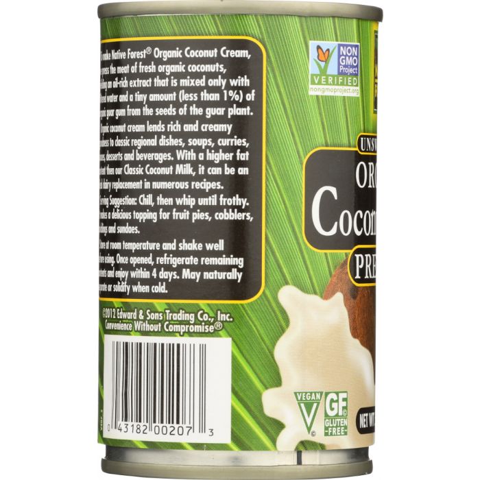 NATIVE FOREST: Organic Coconut Cream Premium Unsweetened, 5.4 oz