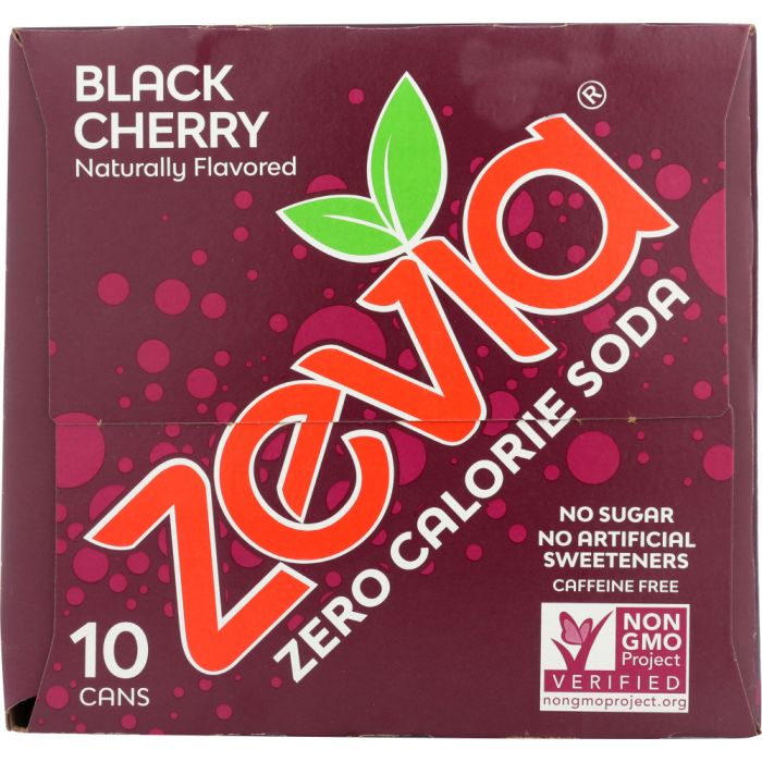 ZEVIA: Black Cherry Zero Calorie Soda 10 Pack, 120 fl oz