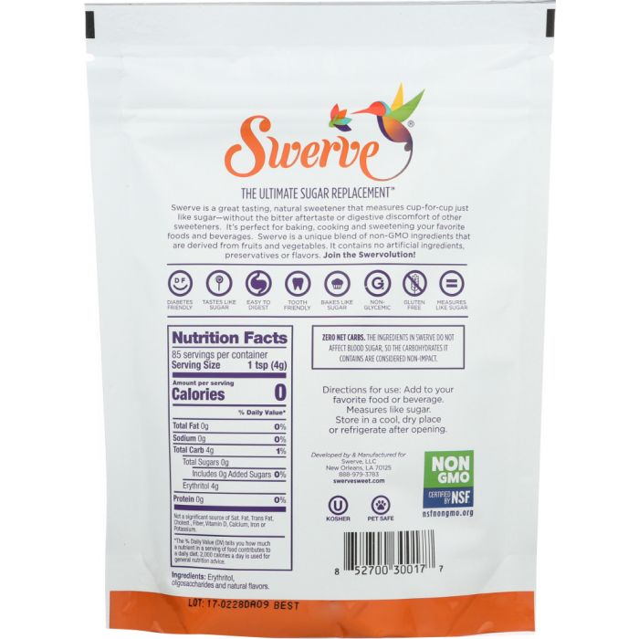 SWERVE: Sweetener Granular, 12 oz