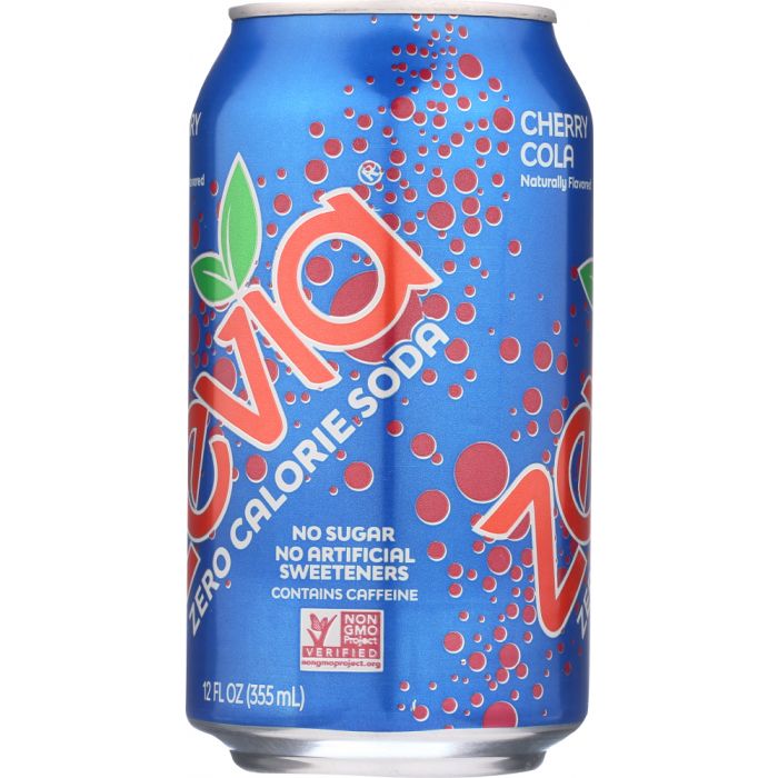 ZEVIA: Zero Calorie Soda Cherry Cola 6-12oz, 72 oz