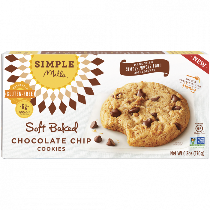 SIMPLE MILLS: Soft Baked Chocolate Chip Cookies, 6.2 oz